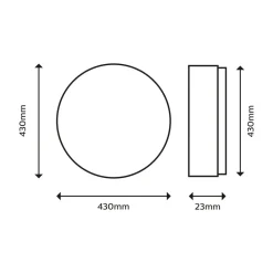 Philips SuperSlim taklampe 2.700K Ø42cm svart