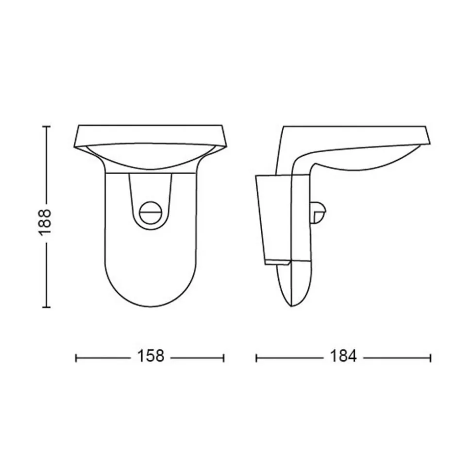 Philips Tyla LED-vegglampe, bevegelsessensor