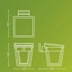 Philips utendørs LED-vegglampe Nissa UE, plast, IP44