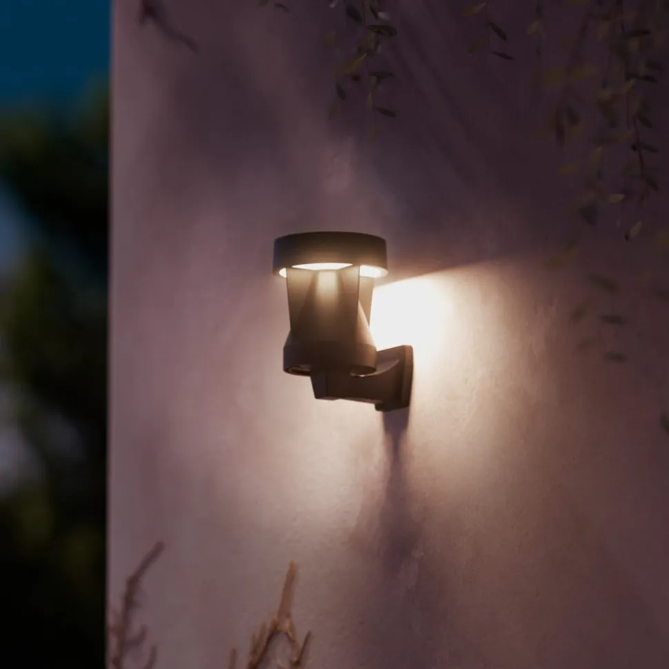 Philips utendørs LED-vegglampe Avery, svart, IP44