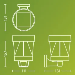 Philips utendørs LED-vegglampe Avery, svart, IP44