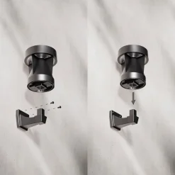 Philips utendørs LED-vegglampe Avery, svart, IP44