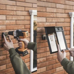 Philips utendørs LED-vegglampe Geri UE Sensor, kantet, IP44