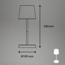 Piha LED-bordlampe med oppladbart batteri, hvit