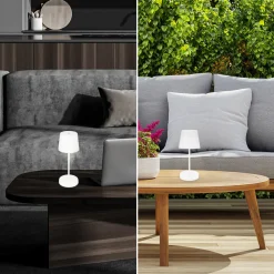 Piha LED-bordlampe med oppladbart batteri, hvit