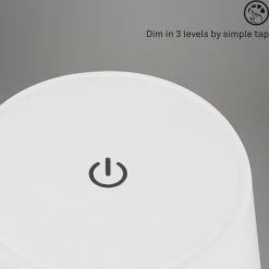 Piha LED-bordlampe med oppladbart batteri, hvit