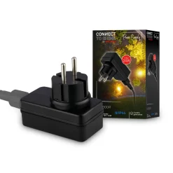 Pluggbar strømforsyning 3924015 for 12 V utelamper, svart