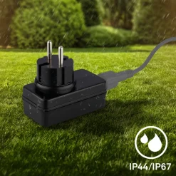 Pluggbar strømforsyning 3924015 for 12 V utelamper, svart