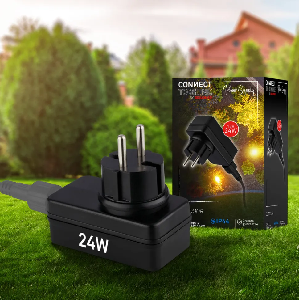 Pluggbar strømforsyning 3924015 for 12 V utelamper, svart