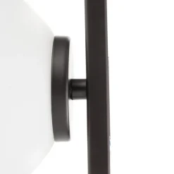 Pluto vegglampe, 1 lyskilde, svart/hvit, bryter