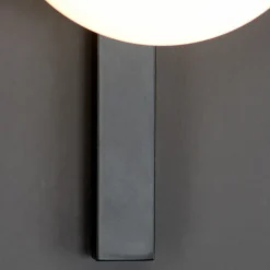 Pluto vegglampe, 1 lyskilde, svart/hvit, bryter