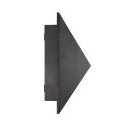 Pontio 15 utendørs vegglampe, bredde 15 cm, svart