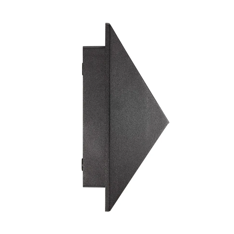 Pontio 15 utendørs vegglampe, bredde 15 cm, svart