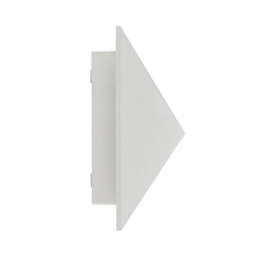 Pontio 15 utendørs vegglampe, bredde 15 cm, hvit