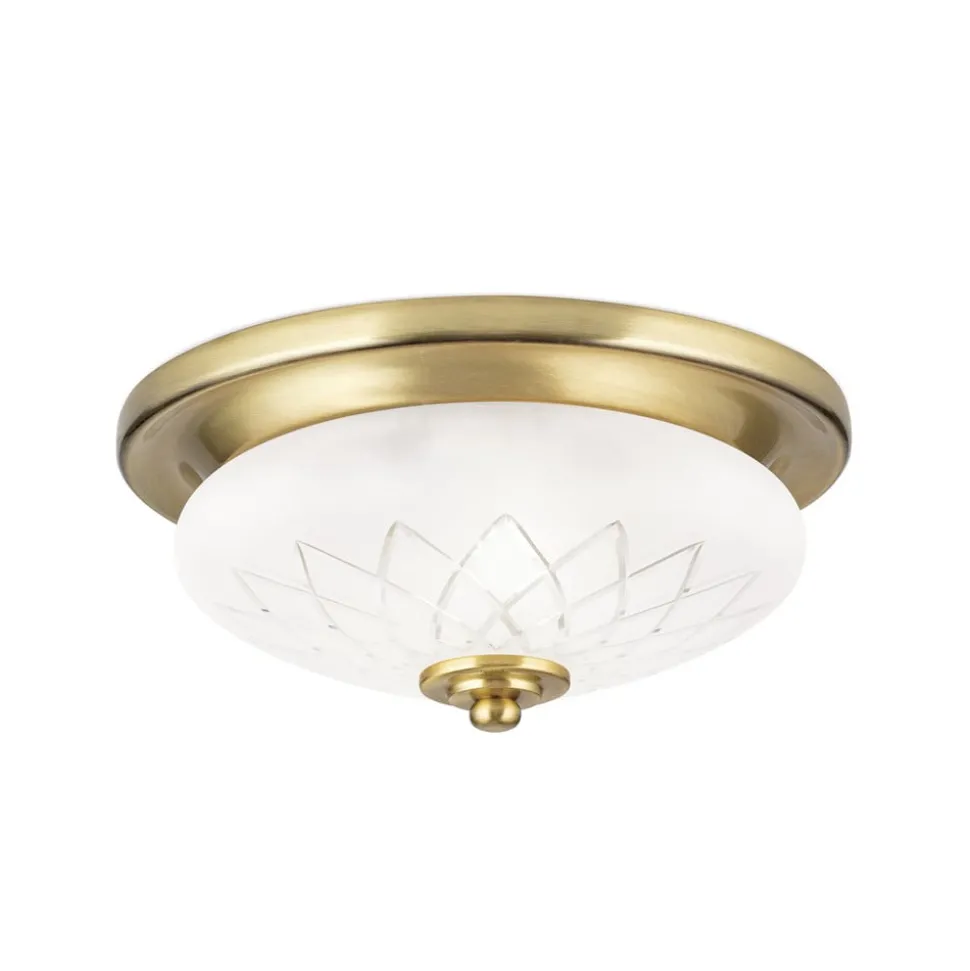 Porto taklampe, Ø 26 cm, bronsefarget, glass, E27