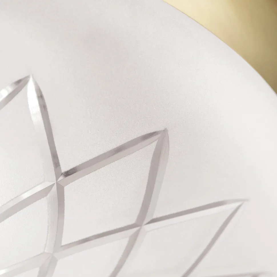 Porto taklampe, Ø 26 cm, bronsefarget, glass, E27