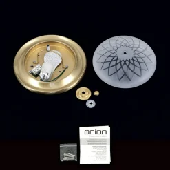 Porto taklampe, Ø 26 cm, bronsefarget, glass, E27