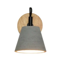 Possio - Vegglampe med skjerm i betong og treverk