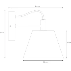 Possio - Vegglampe med skjerm i betong og treverk