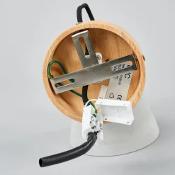 Possio - Vegglampe med skjerm i betong og treverk