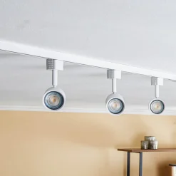 Prios 1 lyskilde skinnesystem Jorell, hvit, 3 lyskilder, GU10