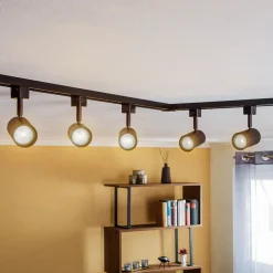 Prios 1 lyskilde skinnesystem Jorell, svart, 5 lyskilder, GU10