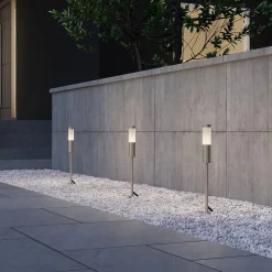 Prios Edinai utendørs LED-spot med spyd, 3 stk