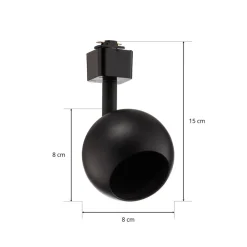 Prios Felipo 1-faset skinnespotlight, svart