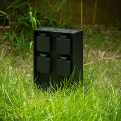 Prios Foranda energisøyle, 4 deler, svart, 23 cm