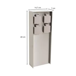 Prios Foranda energisøyle, 4 stk, stål, 40 cm