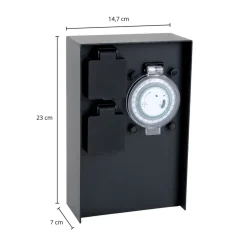 Prios Foranda kraftsøyle, 2 timer svart 23 cm