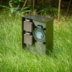 Prios Foranda strømkolonne 2-timers timer i stål 23 cm