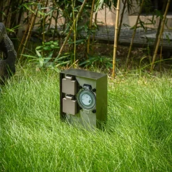 Prios Foranda strømkolonne 2-timers timer i stål 23 cm