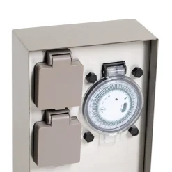 Prios Foranda strømkolonne 2-timers timer i stål 23 cm