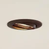 Prios innfelt taklampe Fibur, bronse, aluminium, Ø 8,2 cm