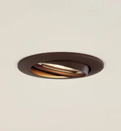Prios innfelt taklampe Fibur, bronse, aluminium, Ø 8,2 cm