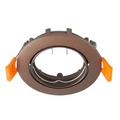 Prios innfelt taklampe Fibur, bronse, aluminium, Ø 8,2 cm