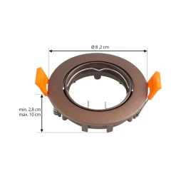 Prios innfelt taklampe Fibur, bronse, aluminium, Ø 8,2 cm