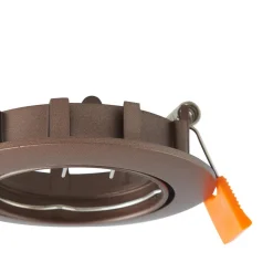 Prios innfelt taklampe Fibur, bronse, aluminium, Ø 8,2 cm