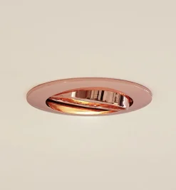 Prios innfelt taklampe Fibur, kobber, aluminium, Ø 8,2 cm