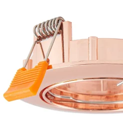 Prios innfelt taklampe Fibur, kobber, aluminium, Ø 8,2 cm