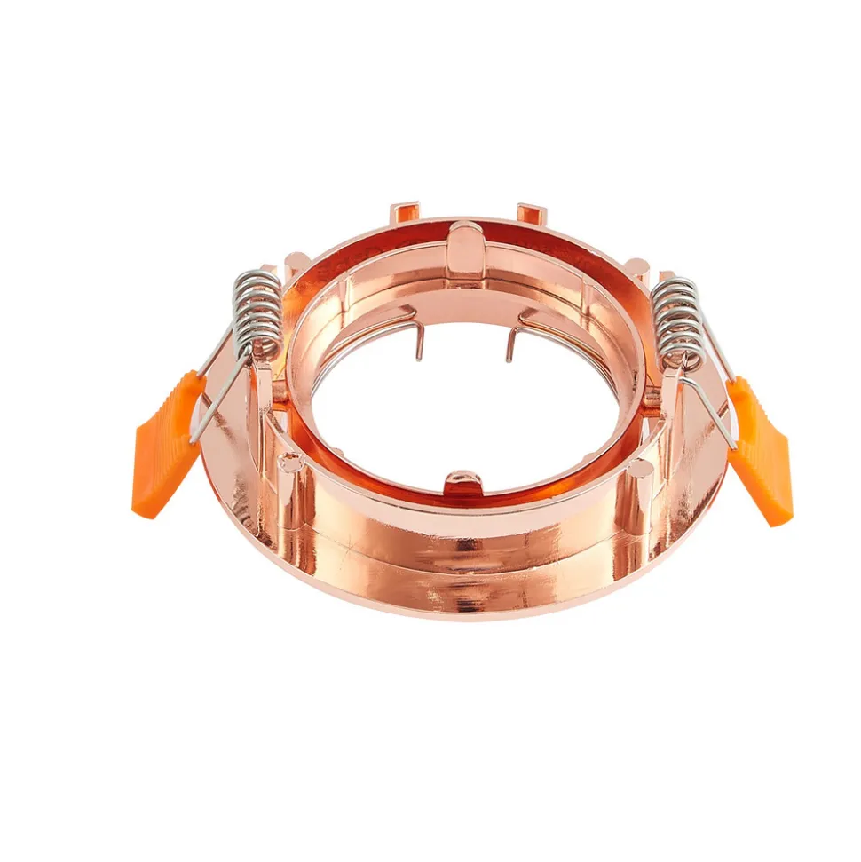 Prios innfelt taklampe Fibur, kobber, aluminium, Ø 8,2 cm