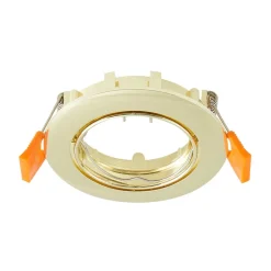 Prios innfelt taklampe Fibur, gull, aluminium, Ø 8,2 cm