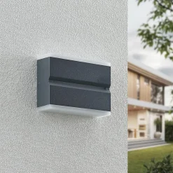 Prios Itarion utendørs LED-vegglampe, opalhvit skjerm