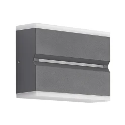 Prios Itarion utendørs LED-vegglampe, opalhvit skjerm