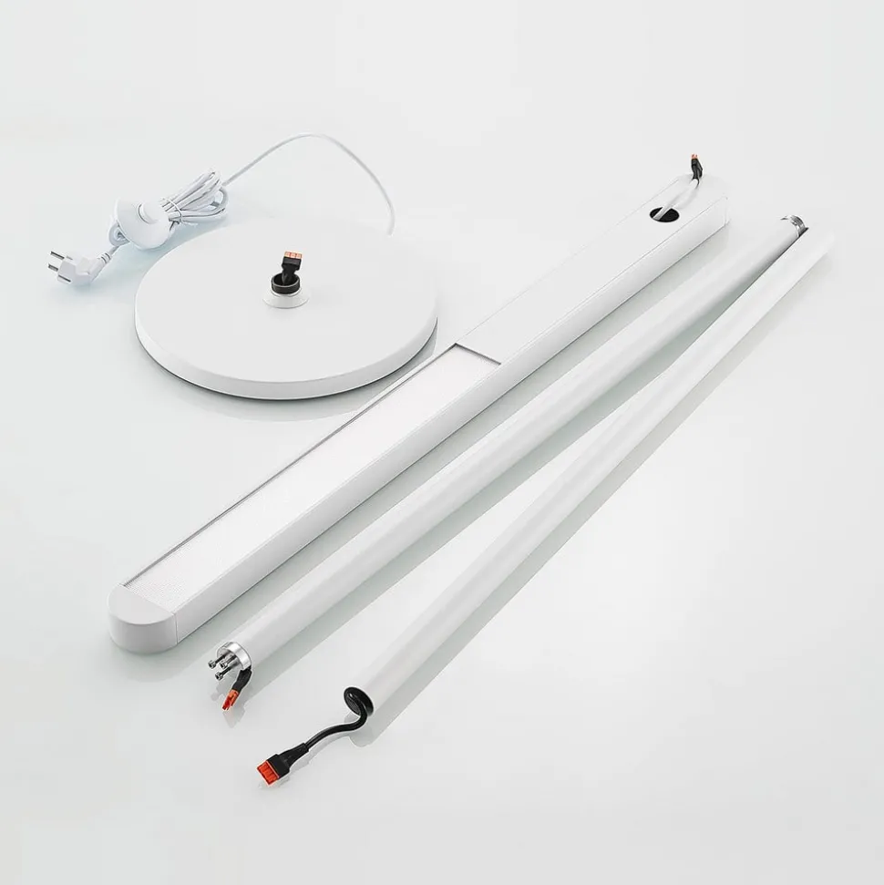 Prios Jalima LED-gulvlampe til kontor, hvit