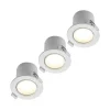 Prios LED innbyggingslampe Shima, hvit, 9W, 3000K, 3 enheter, dimbar