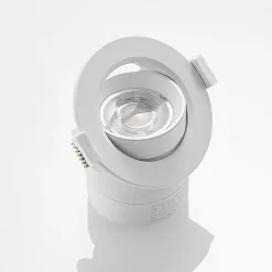 Prios LED innbyggingslampe Shima, hvit, 9W, 3000K, 3 enheter, dimbar