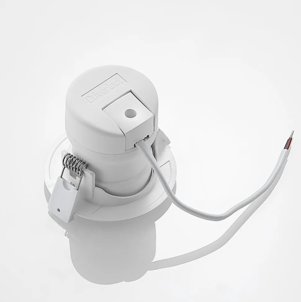 Prios LED innbyggingslampe Shima, hvit, 9W, 3000K, 2 enheter, dimbar