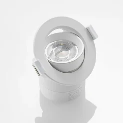 Prios LED innbyggingslampe Shima, hvit, 9W, 3000K, 2 enheter, dimbar